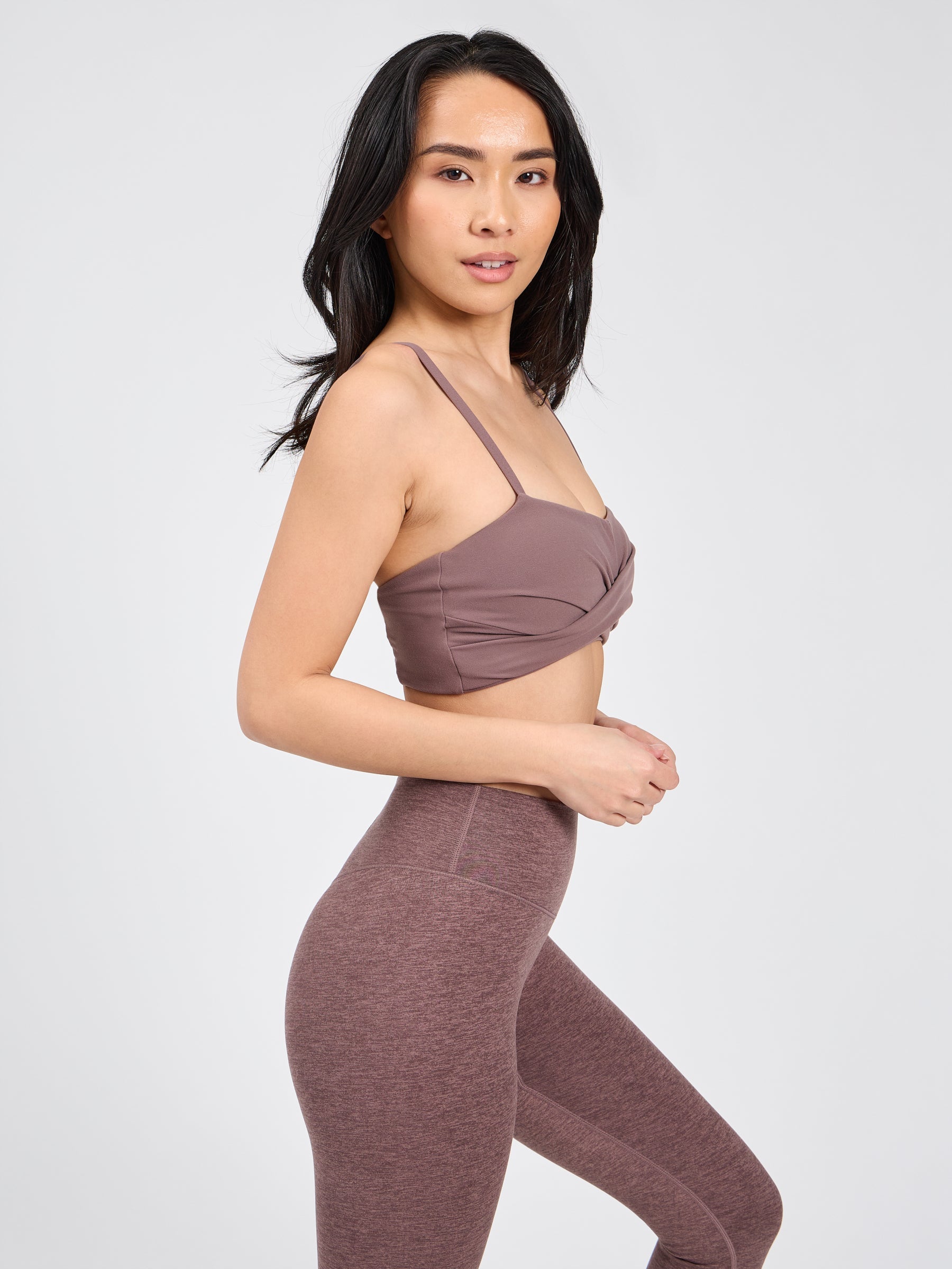 Ivy Wrap Sports Bra - Mocha Berry