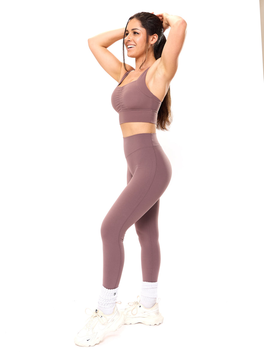Bloom Sports Bra - Mocha Berry