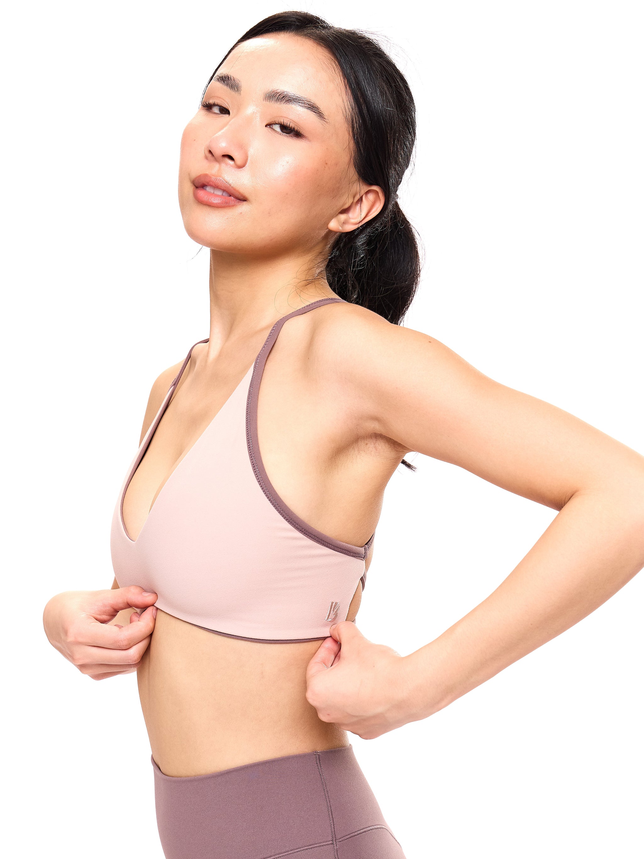 Girlfriend Reversible Sports Bra - Mocha Berry and Berry Ice