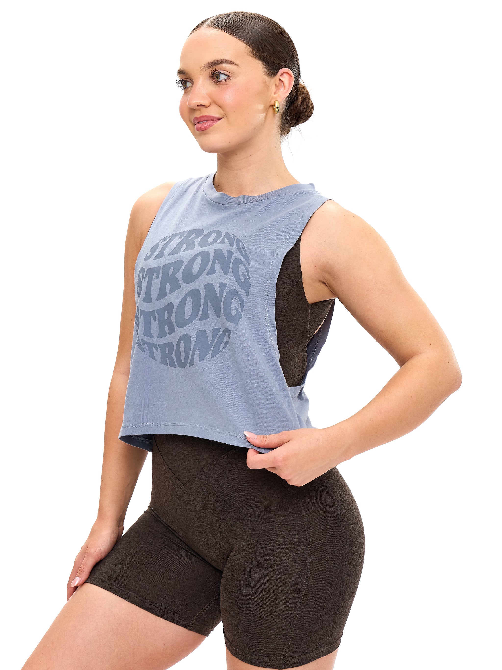 Globe Crop Tank - Sterling