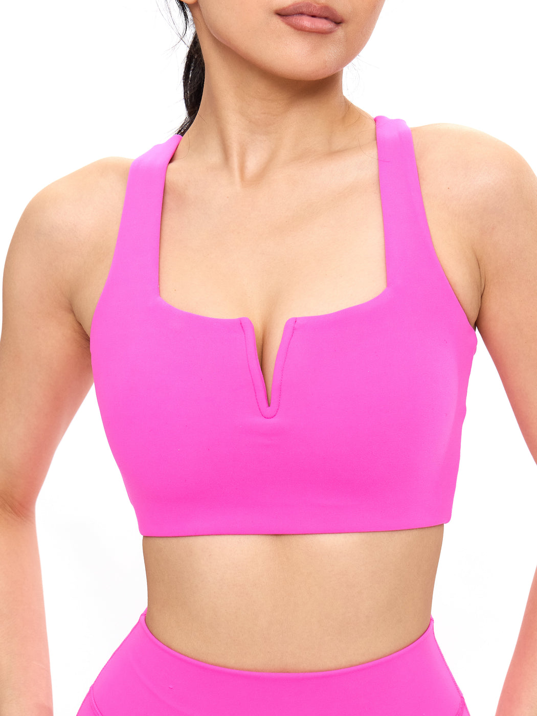 *PREORDER* Nubre Notch Sports Bra - Candy Crush Pink