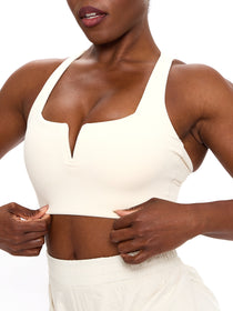 *PREORDER* Nubre Notch Sports Bra - Oat Milk