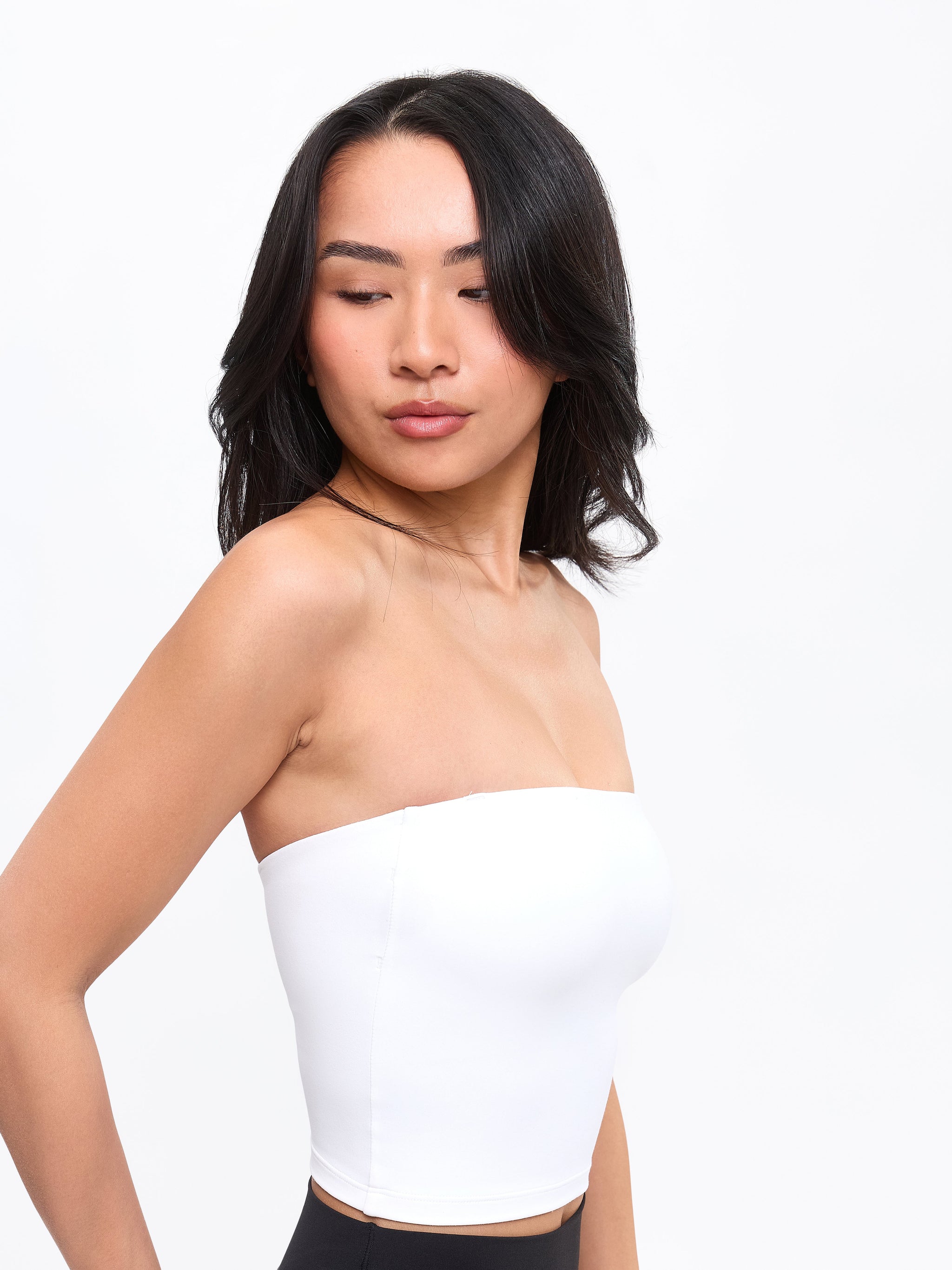 Butter Bandeau Crop - White