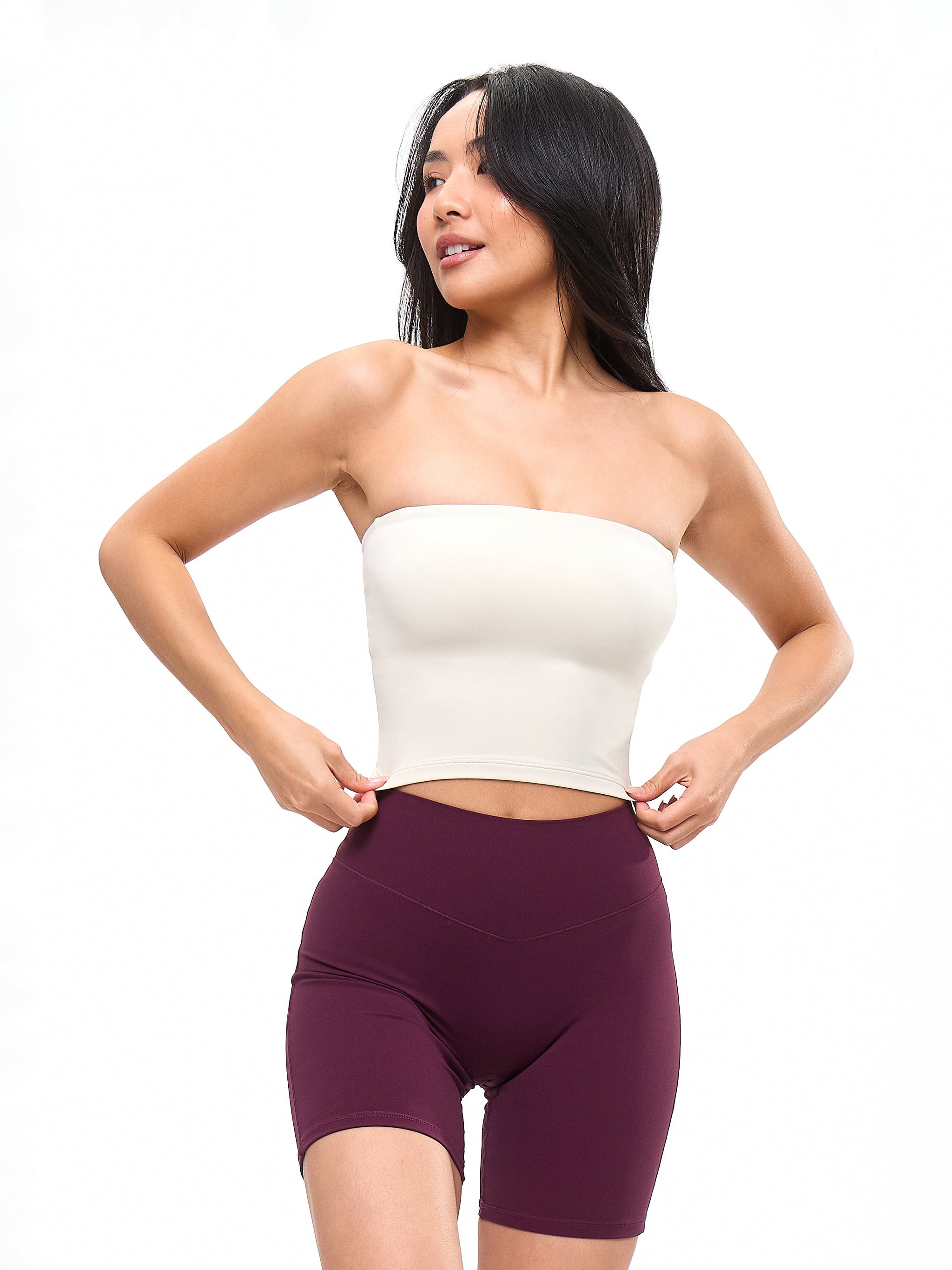 Butter Bandeau Crop - Bone