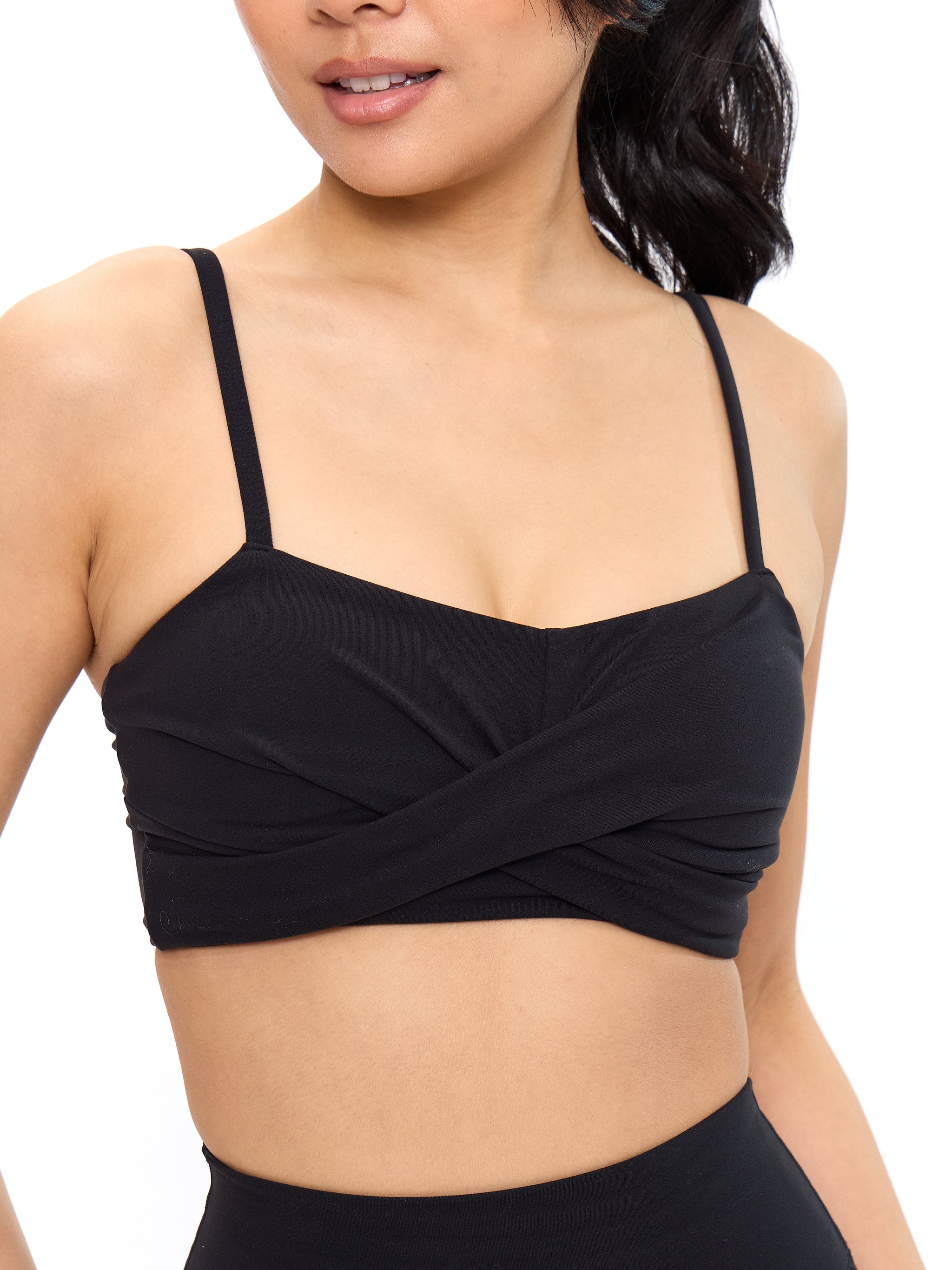 Ivy Wrap Sports Bra - Onyx Black