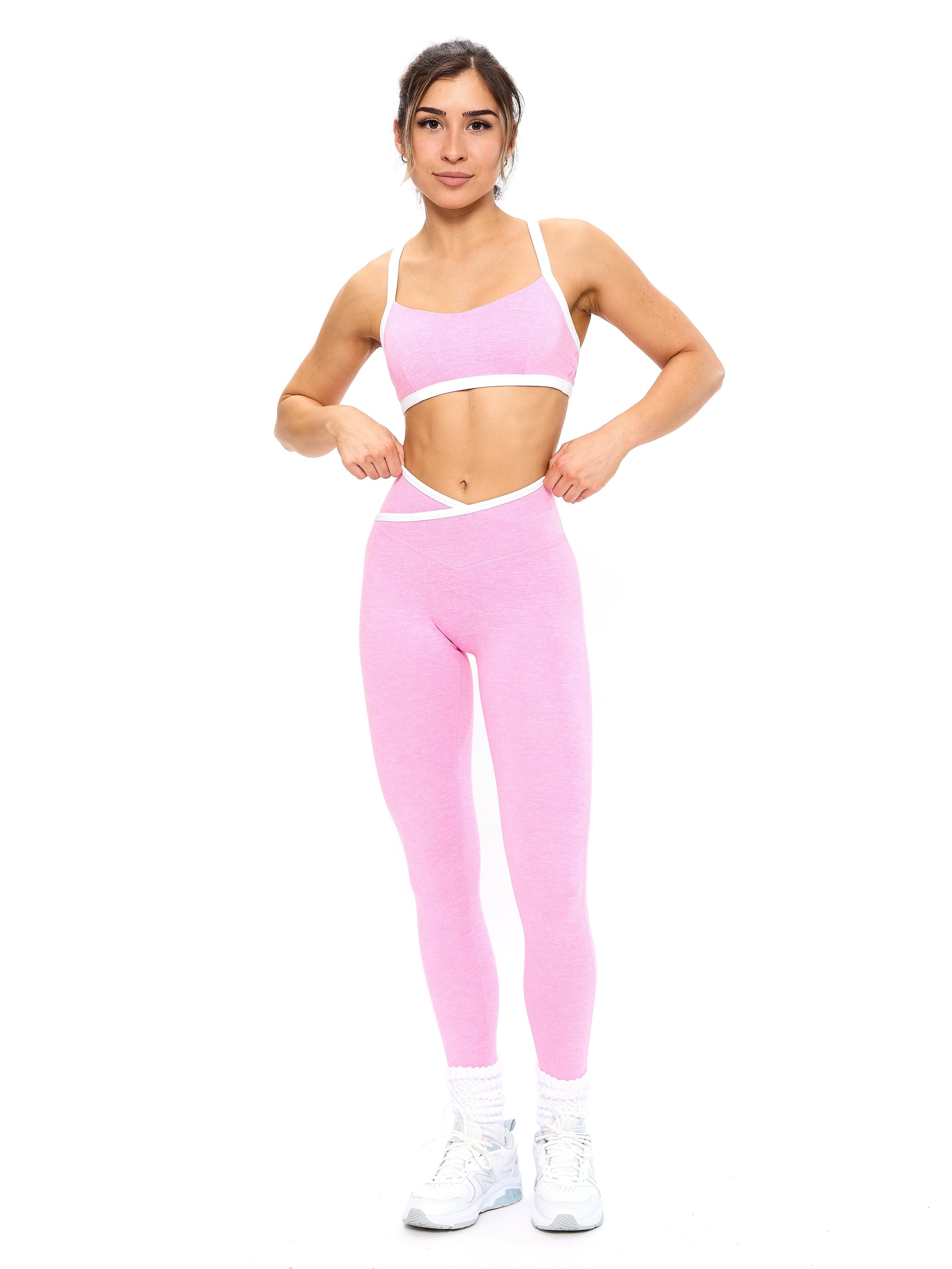 Dream Heather Contrast Legging - Pink Sugar