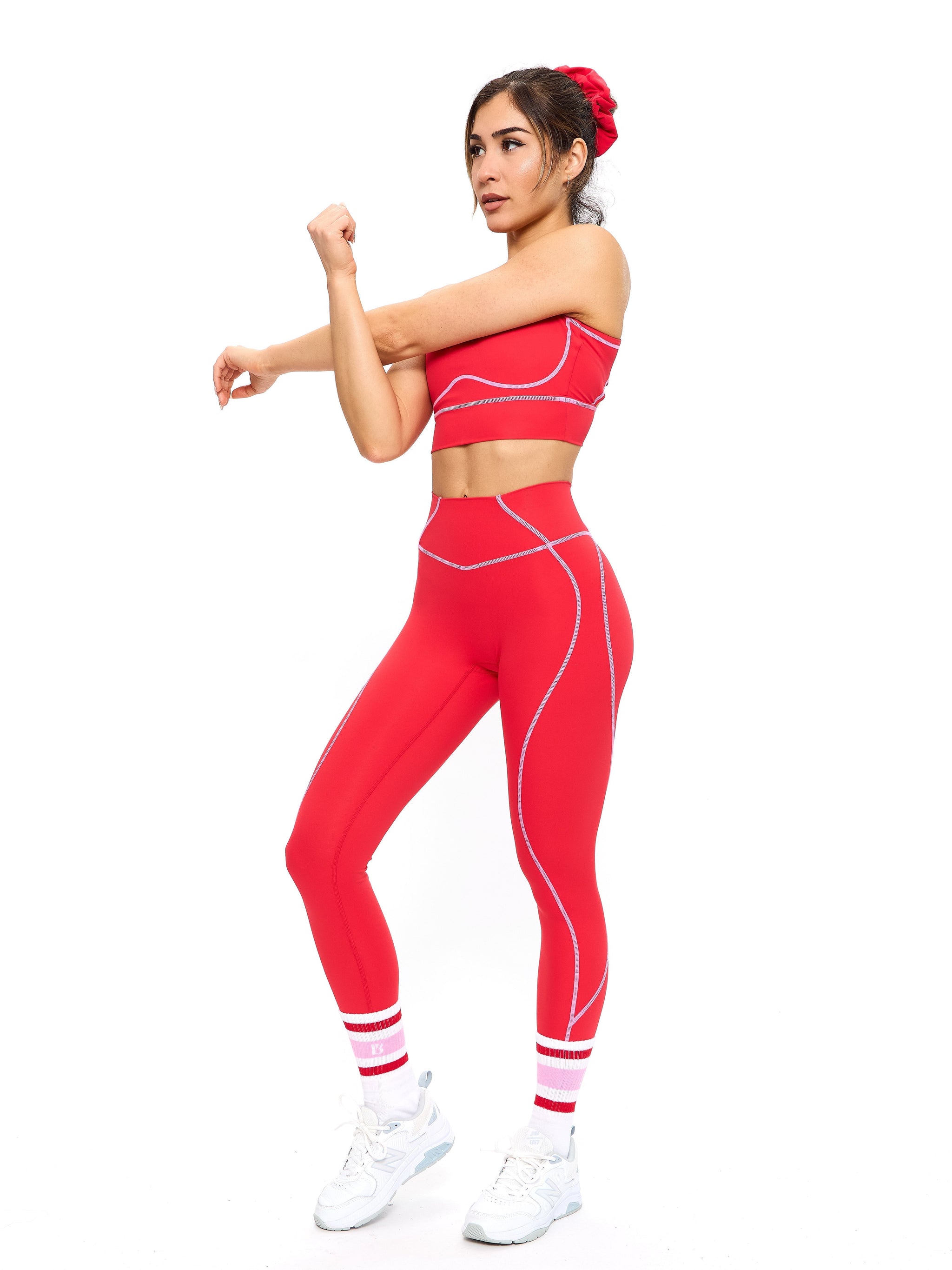 Airbrush Hourglass Legging - Salsa Red