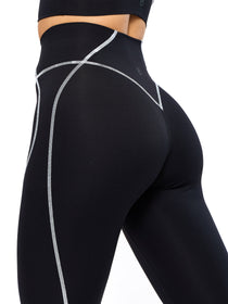 Airbrush Hourglass Legging - Onyx Black