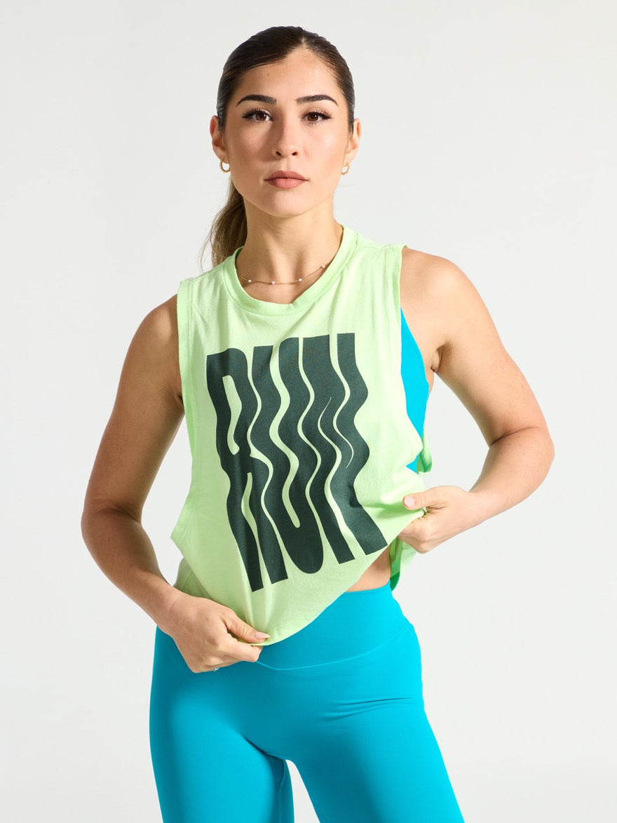 *PREORDER* Run Crop Tank - Limearita