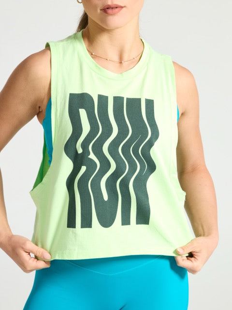 *PREORDER* Run Crop Tank - Limearita