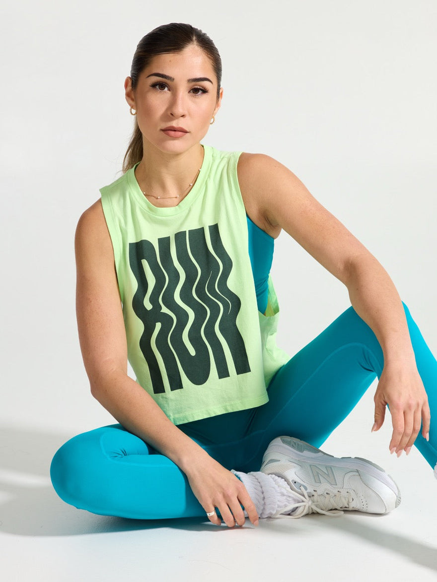 *PREORDER* Run Crop Tank - Limearita