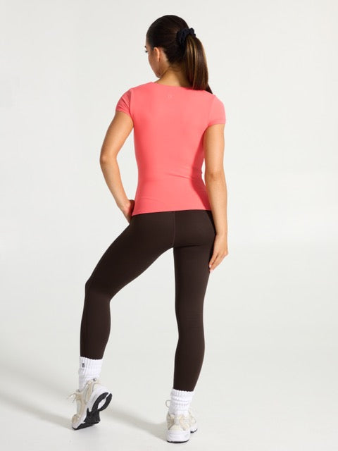 Butter Short Sleeve Hip Top - Tequila Sunrise