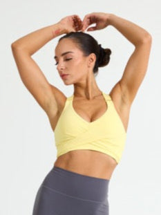 Candy Wrap Sports Bra - Sunbeam