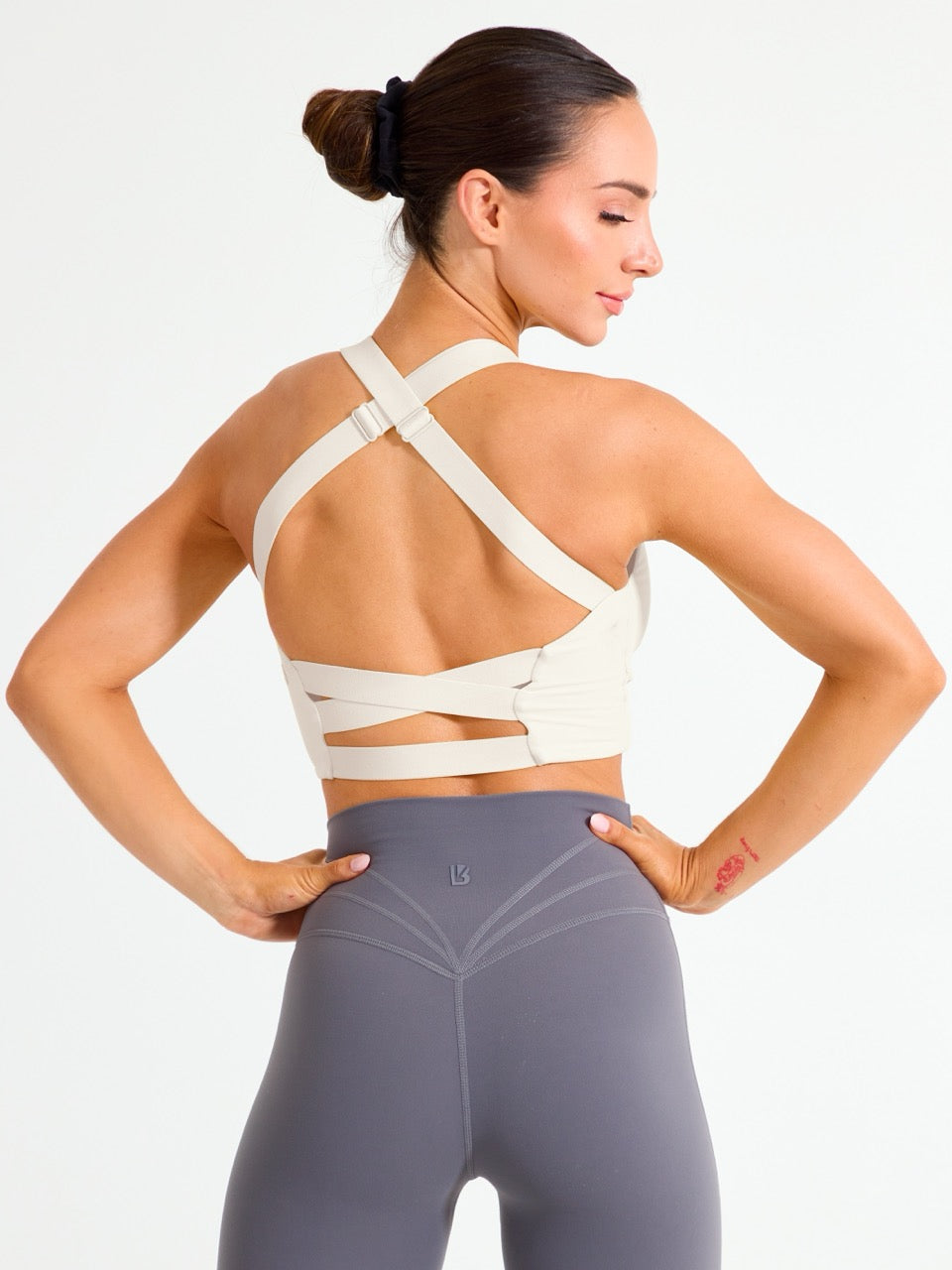 Candy Wrap Sports Bra - Oatmilk