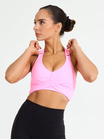Candy Wrap Sports Bra - Pink Starburst