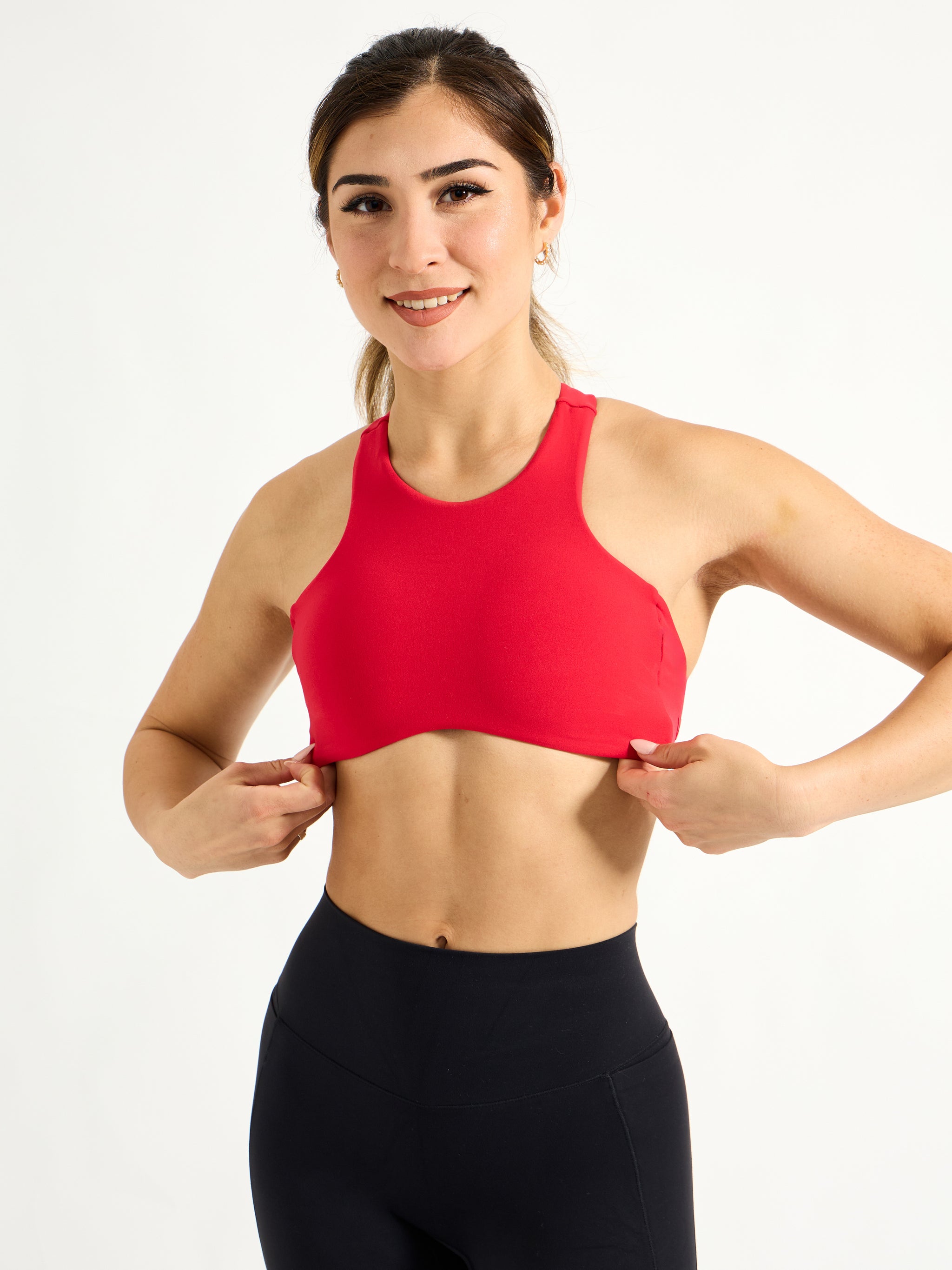 Curve Sports Bra - Lipstick Red
