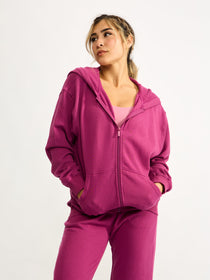 Threads Zip Hoodie - Empire Rose