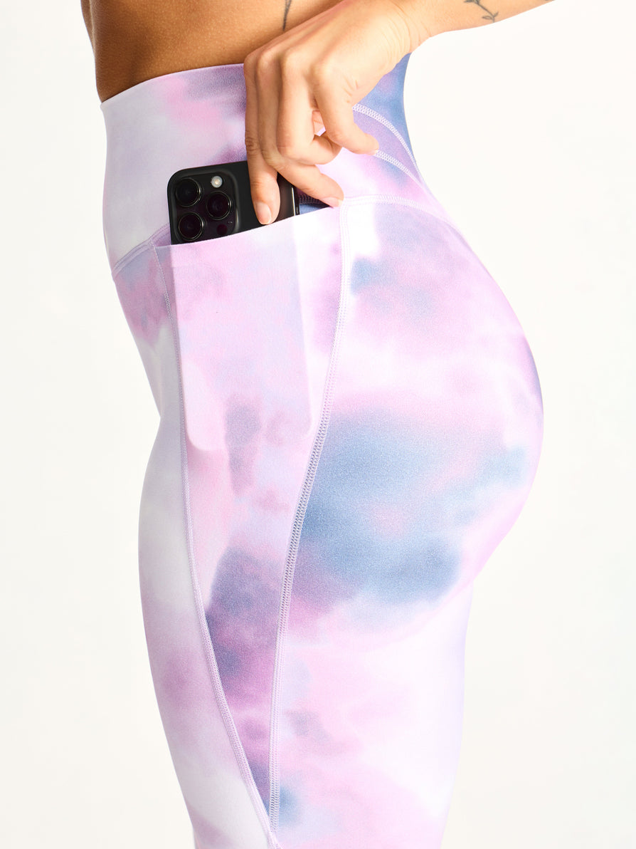 Legacy Pocket Legging - Purple Swirl Print