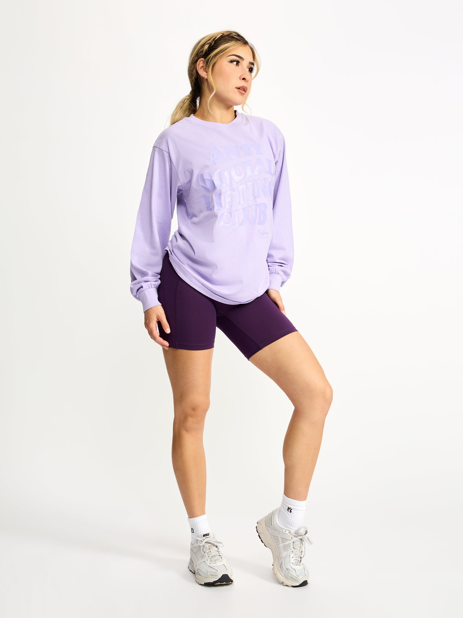 Social LS Tee - Frosted Purple