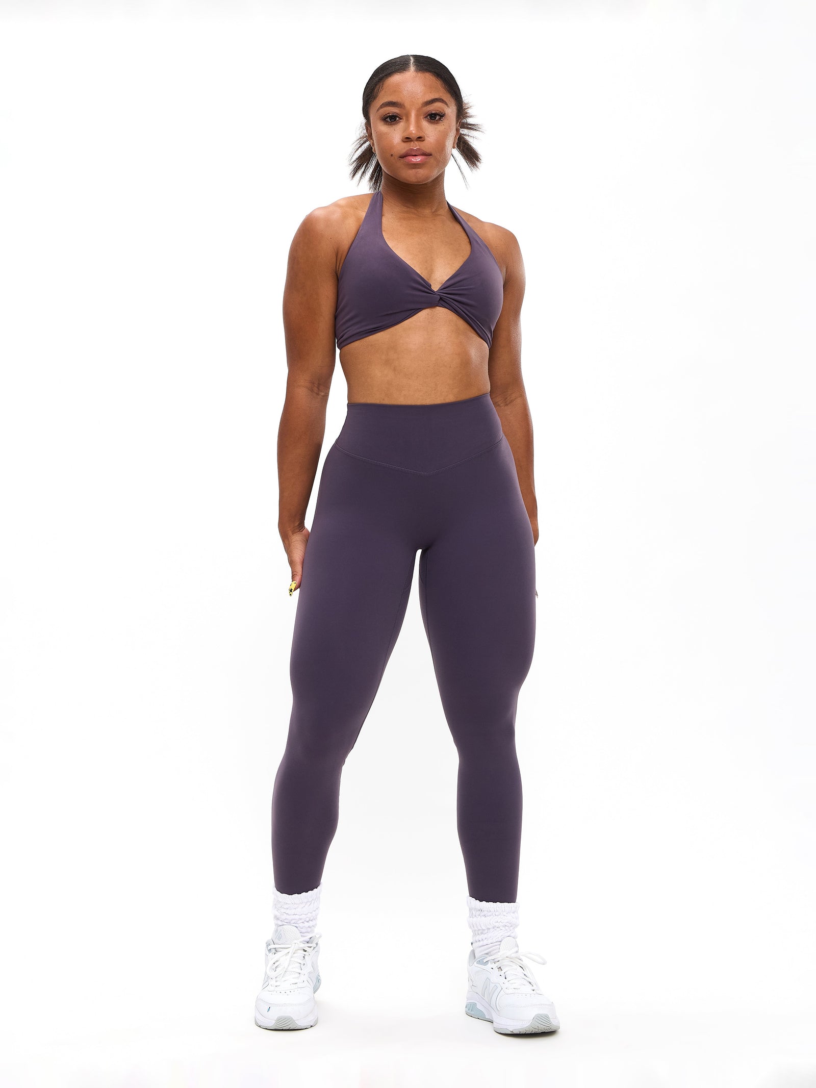 Poshknit Twist Halter - Purple Shadow