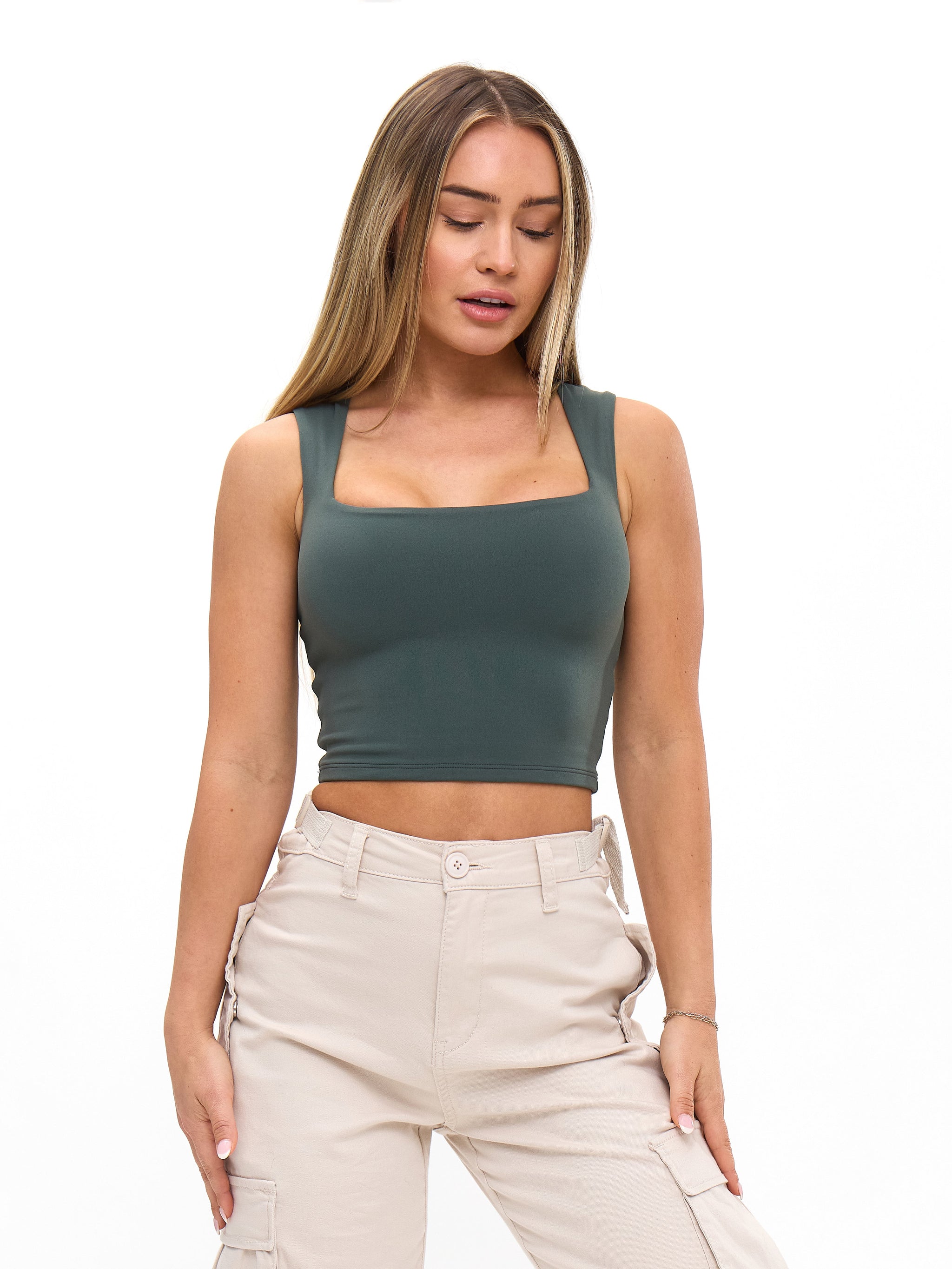 Butter Square Neck Crop - Siren