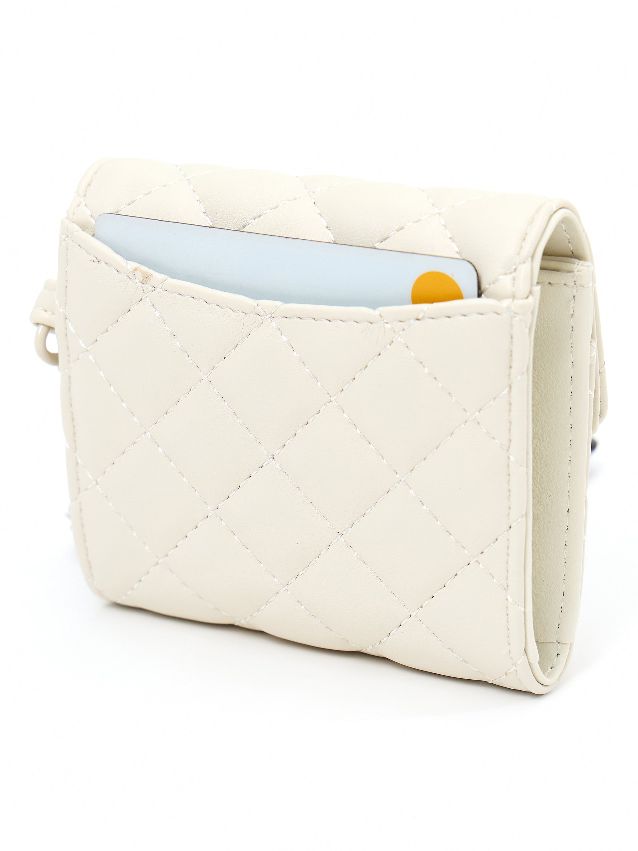 Quilted Wallet - Bone