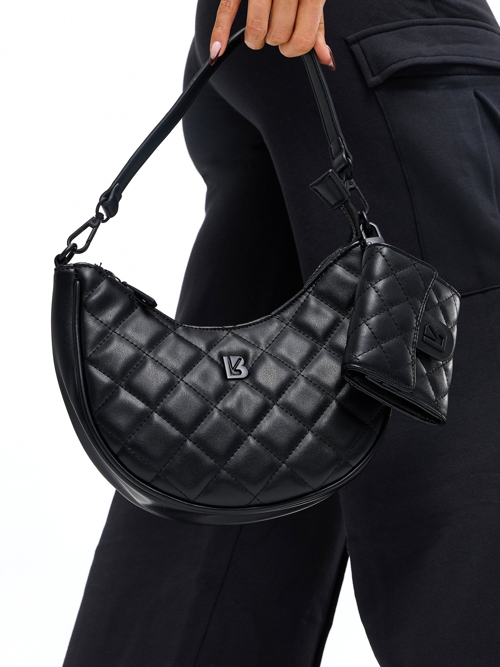 Quilted Crossbody Bag - Onyx Black