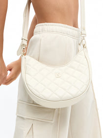 Quilted Crossbody Bag - Bone