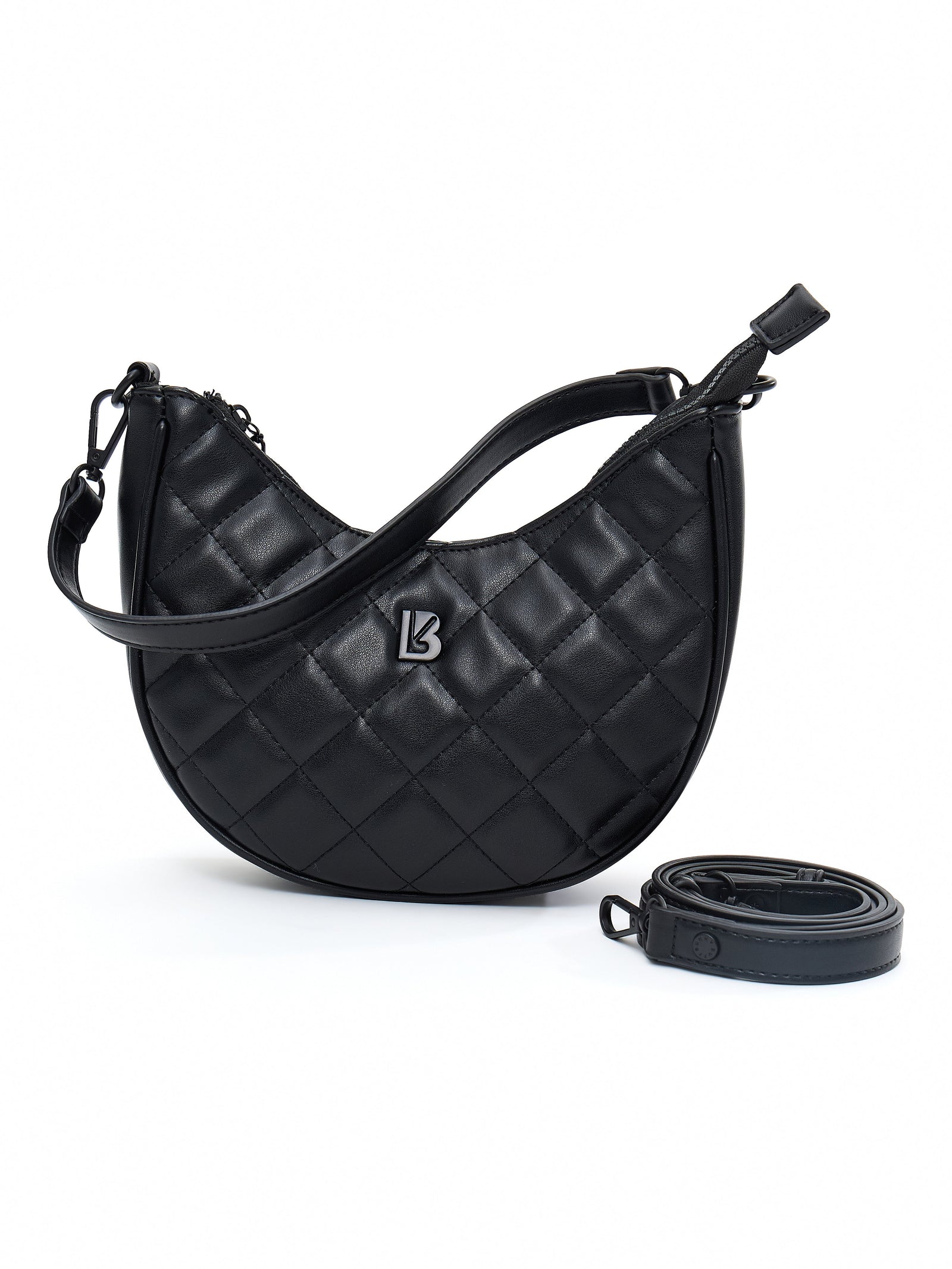 Quilted Crossbody Bag - Onyx Black