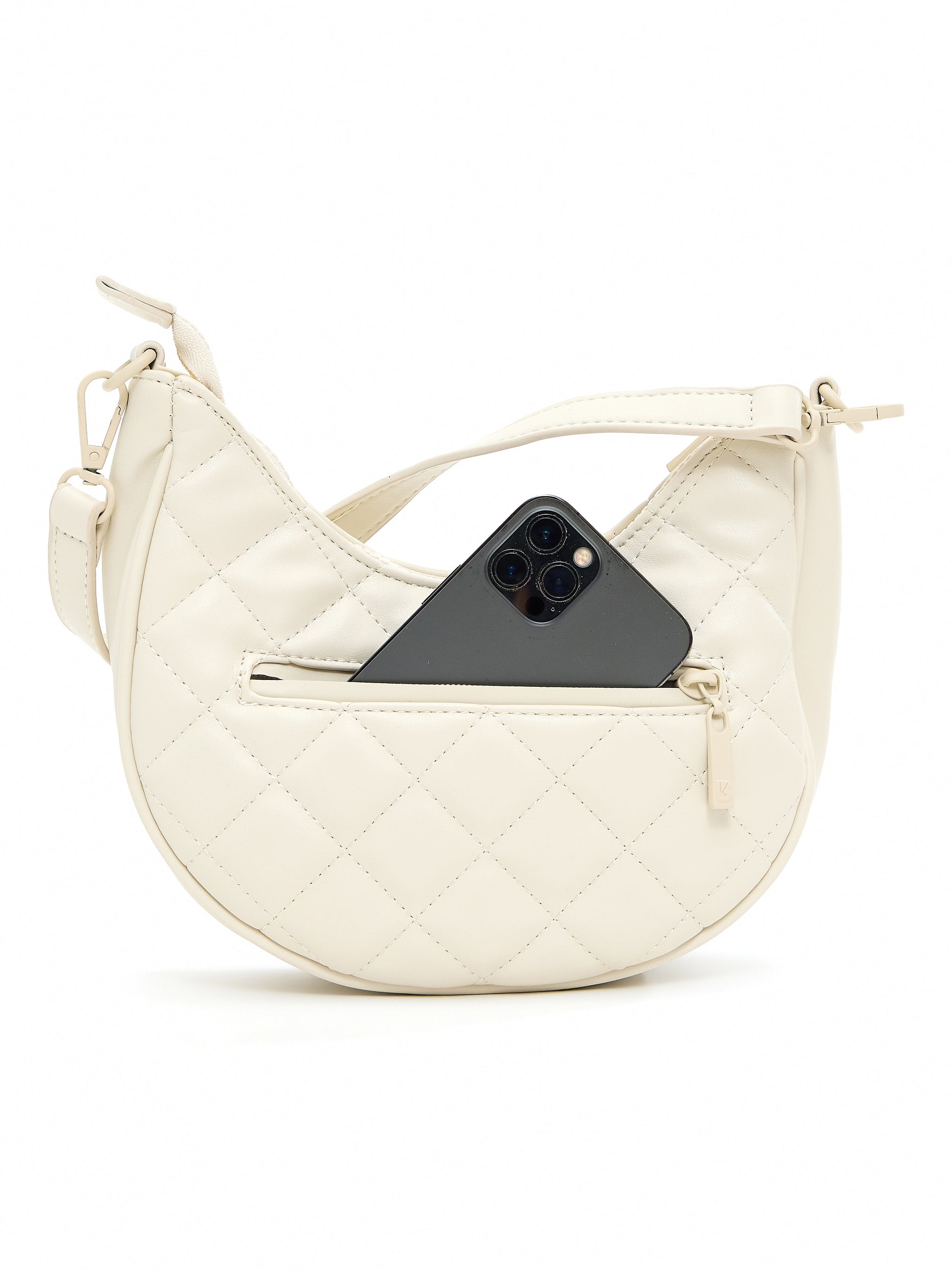 Quilted Crossbody Bag - Bone