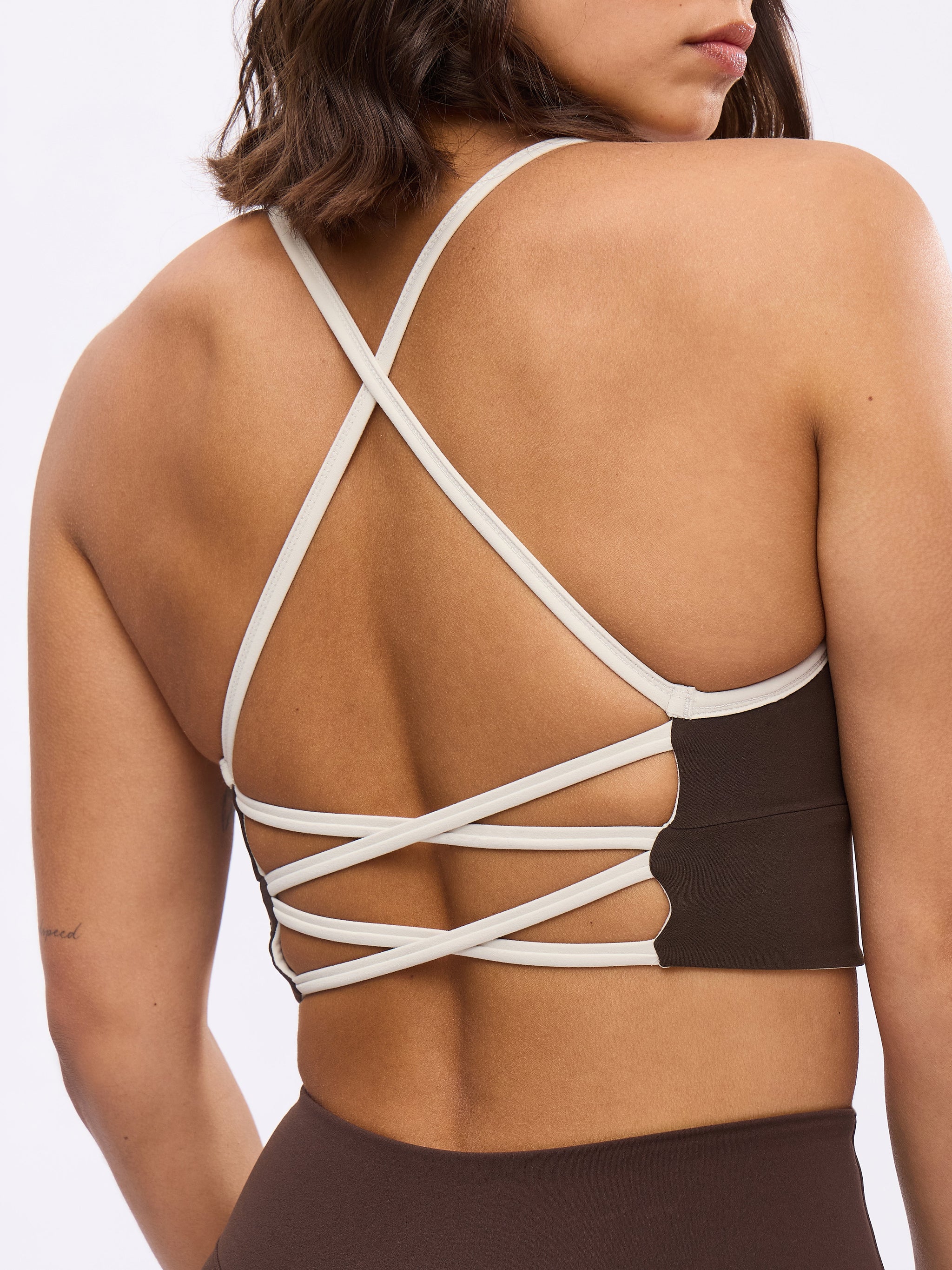 Reversible Nubre Crop - Bone / Cold Brew