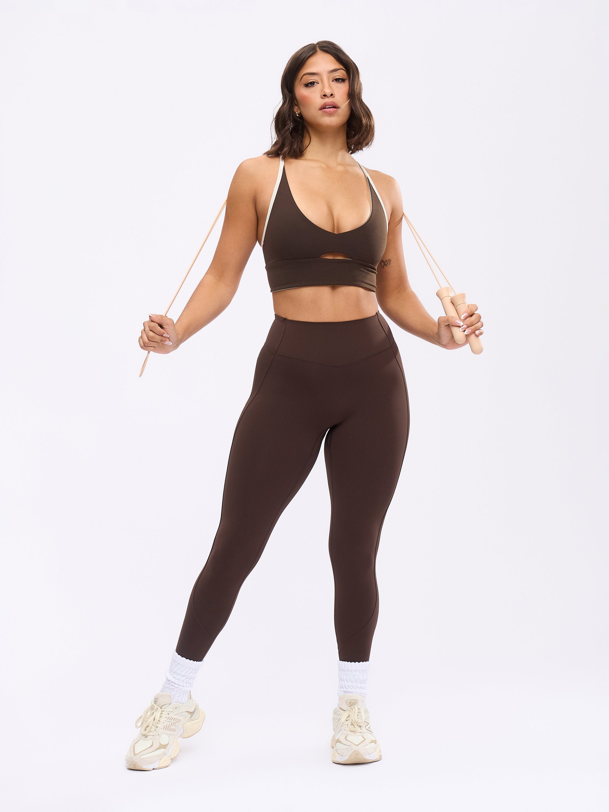 Reversible Nubre Crop - Bone / Cold Brew