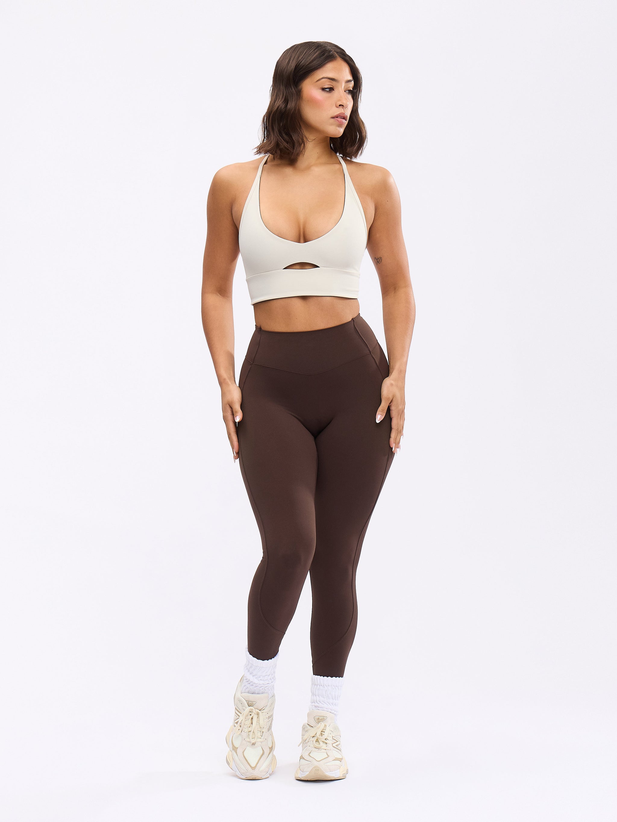 Reversible Nubre Crop - Bone / Cold Brew