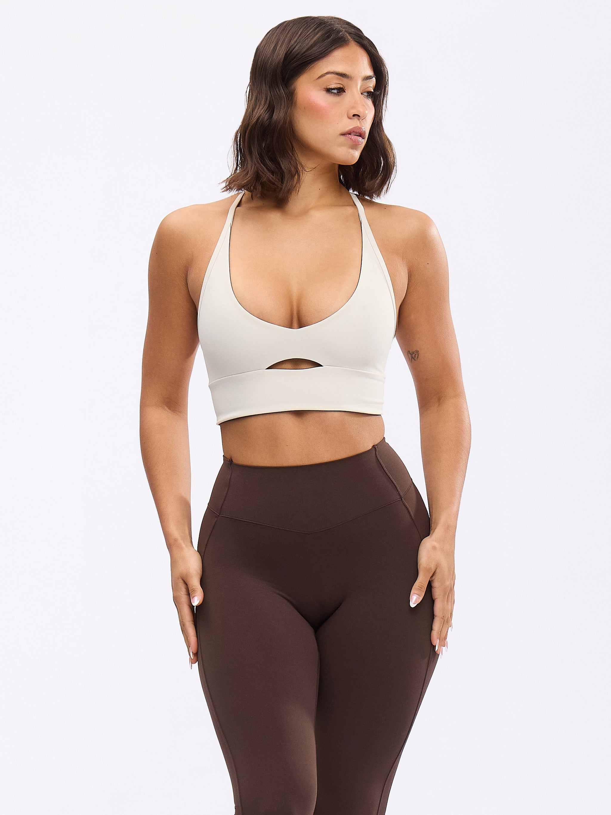 Reversible Nubre Crop - Bone / Cold Brew