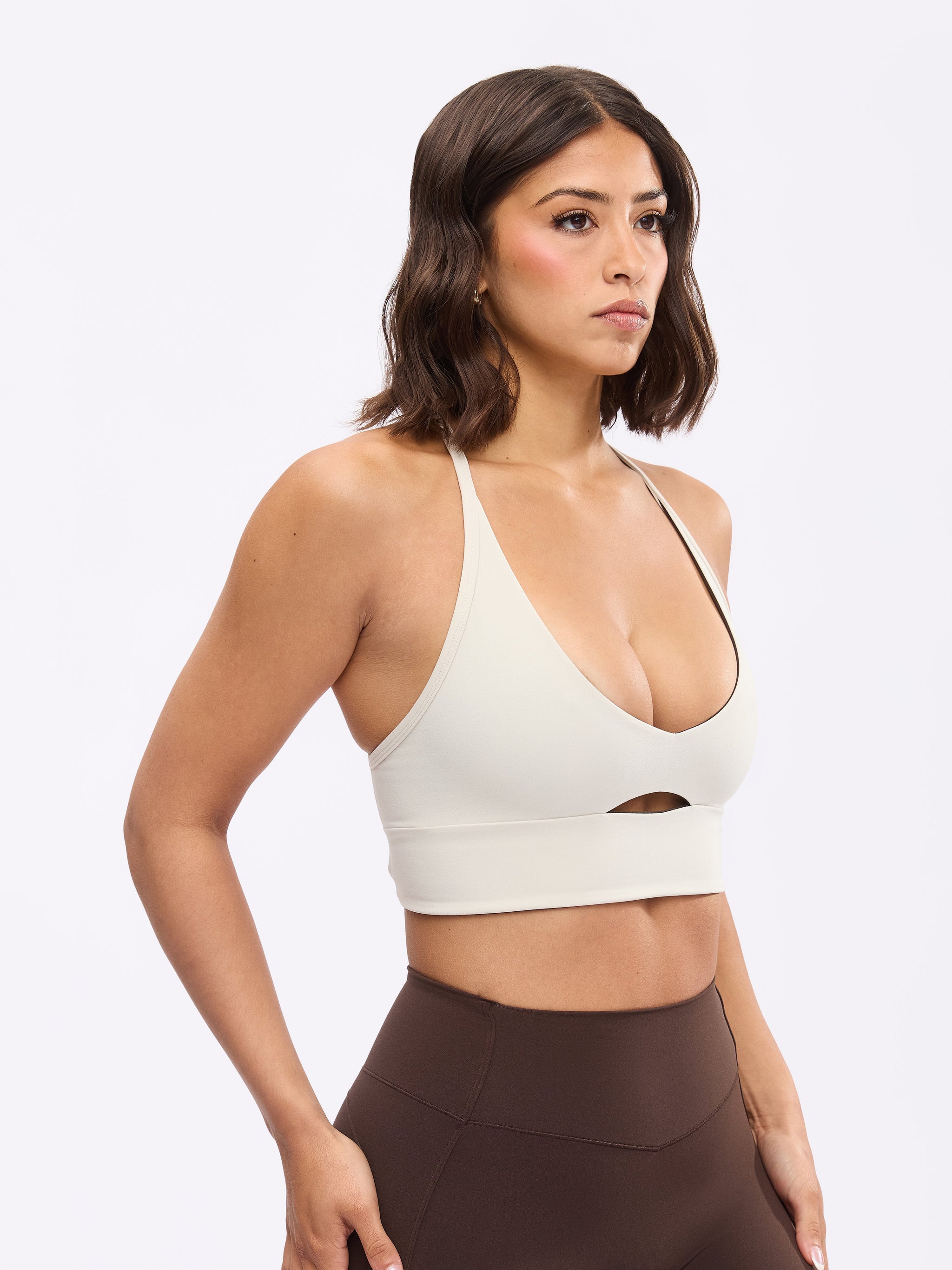 Reversible Nubre Crop - Bone / Cold Brew
