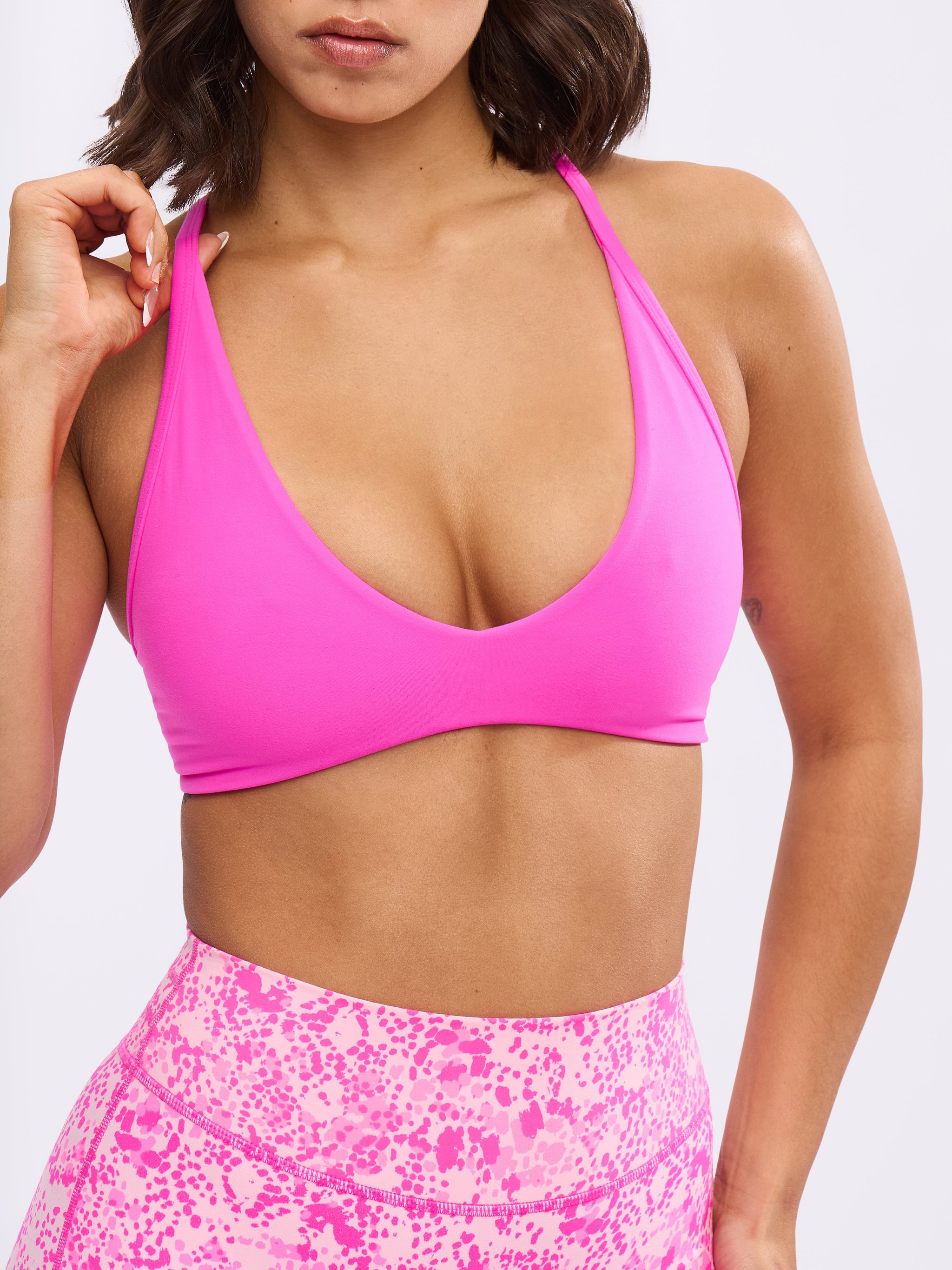 Girlfriend Reversible Sports Bra - Candy Crush / Pink Fashun Print