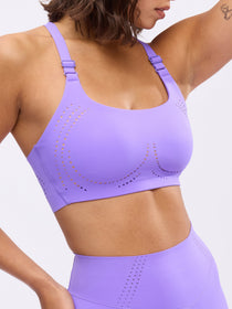 Airbrush Laser BTC Sports Bra - Party Purple