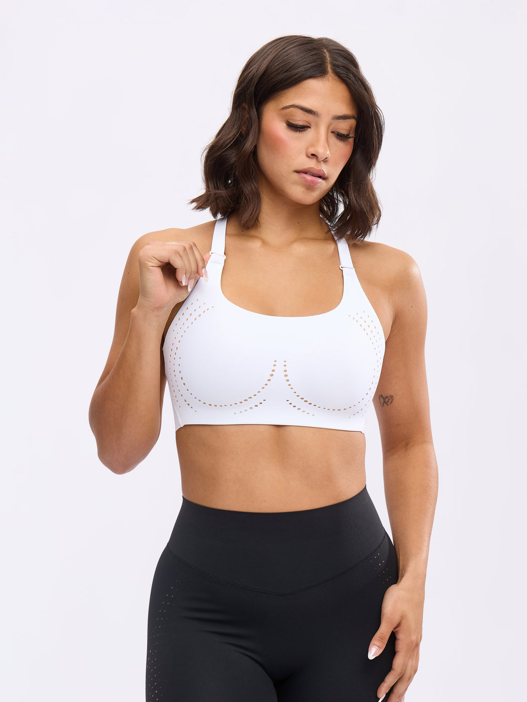 Airbrush Laser BTC Sports Bra - White