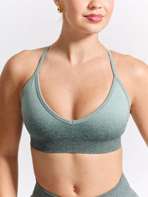 Plunge Seamless Sports Bra - Sage Ombre