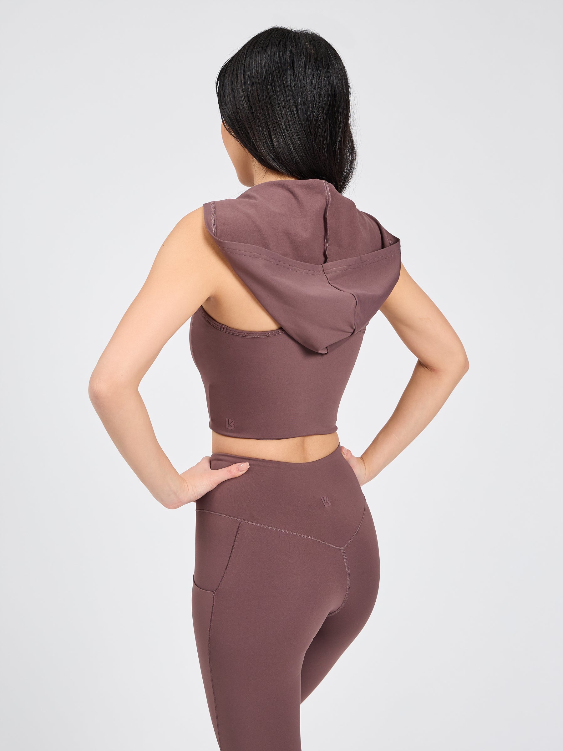 Colorado Crop Hoodie - Mocha Berry