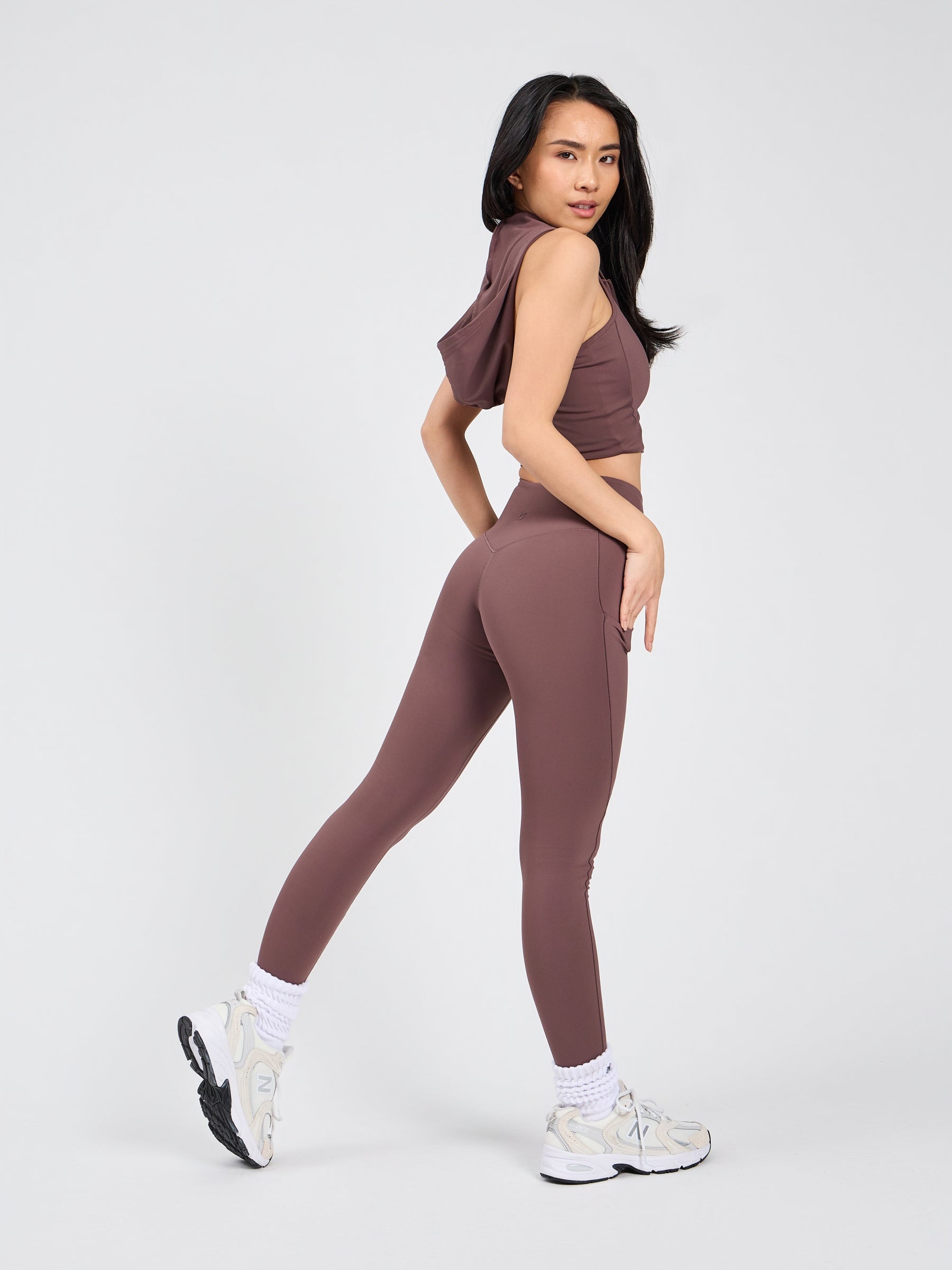 Colorado Crop Hoodie - Mocha Berry