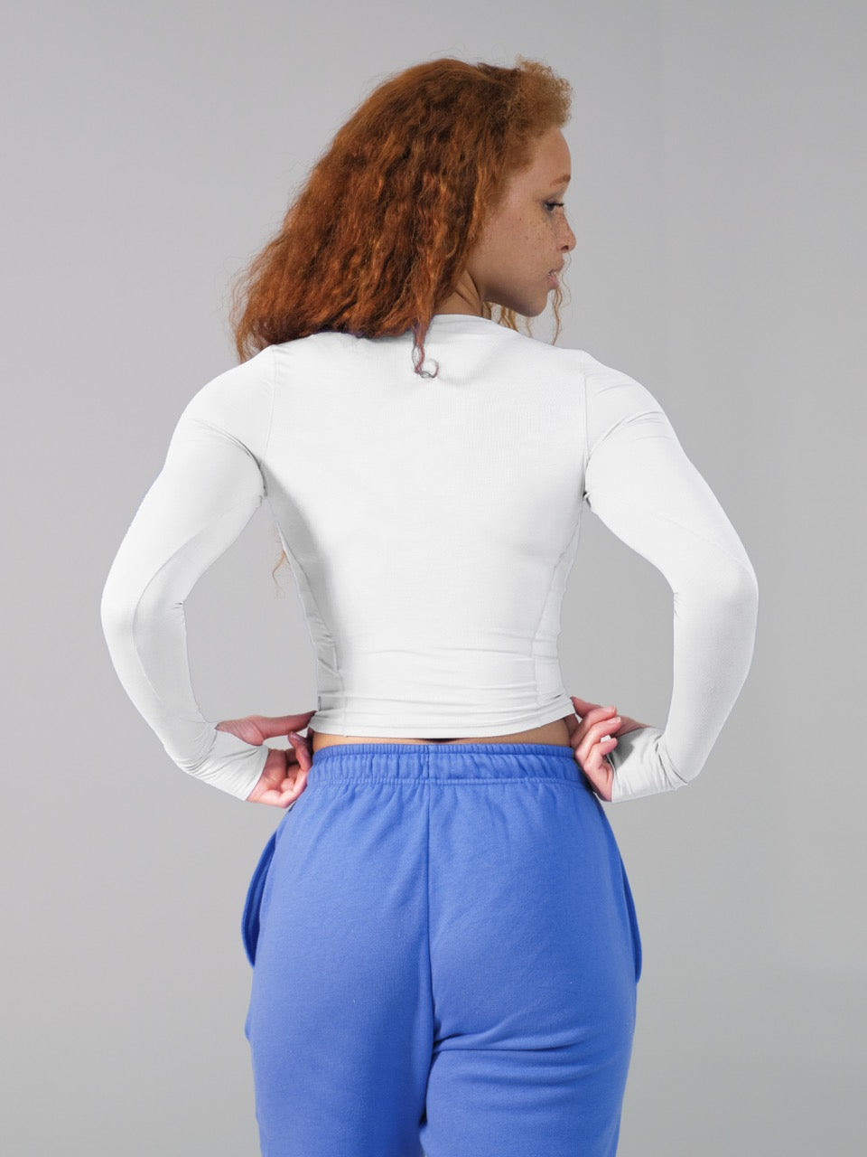 Halo Long Sleeve Baby Tee - White