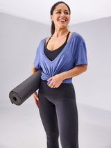 Thumbnail 1 of V Neck Pump Cover - Denim Blue, 1 of 7