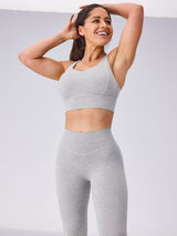 Twilight Dream Heather Sports Bra - Heather Grey