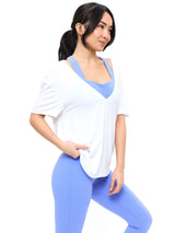 Thumbnail 1 of V Neck Pump Cover - White, 1 of 5