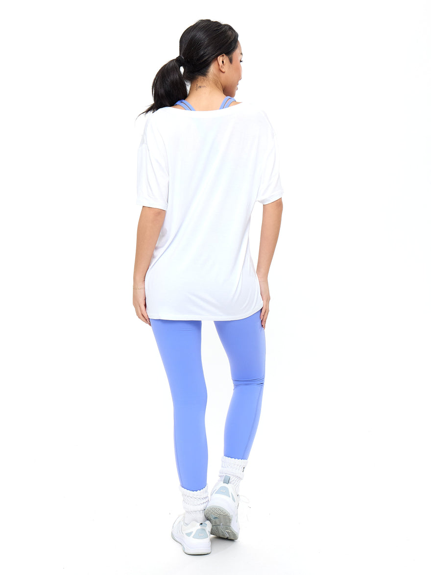 V Neck Pump Cover - White