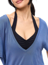 Thumbnail 7 of V Neck Pump Cover - Denim Blue, 7 of 7