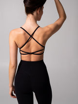 Thumbnail 7 of Girlfriend Reversible Sports Bra - Onyx Black and White, 7 of 10