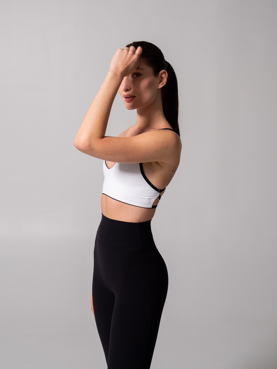 Girlfriend Reversible Sports Bra - Onyx Black and White