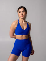 Thumbnail 5 of Girlfriend Reversible Sports Bra - Rio Blue and White, 5 of 9